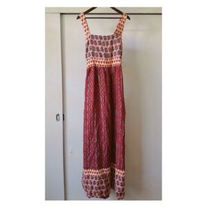 Faherty Pink Sleeveless Maxi Dress